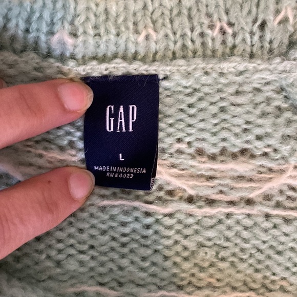 Gap L mohair & wool snapped cowl neck sweater - Picture 3 of 5